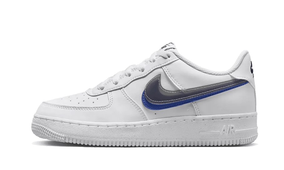 Nike Air Force 1 Low Impact Next Nature Double Swoosh White Black Blue - FD0688-100